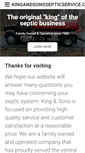 Mobile Screenshot of kingandsonssepticservice.com